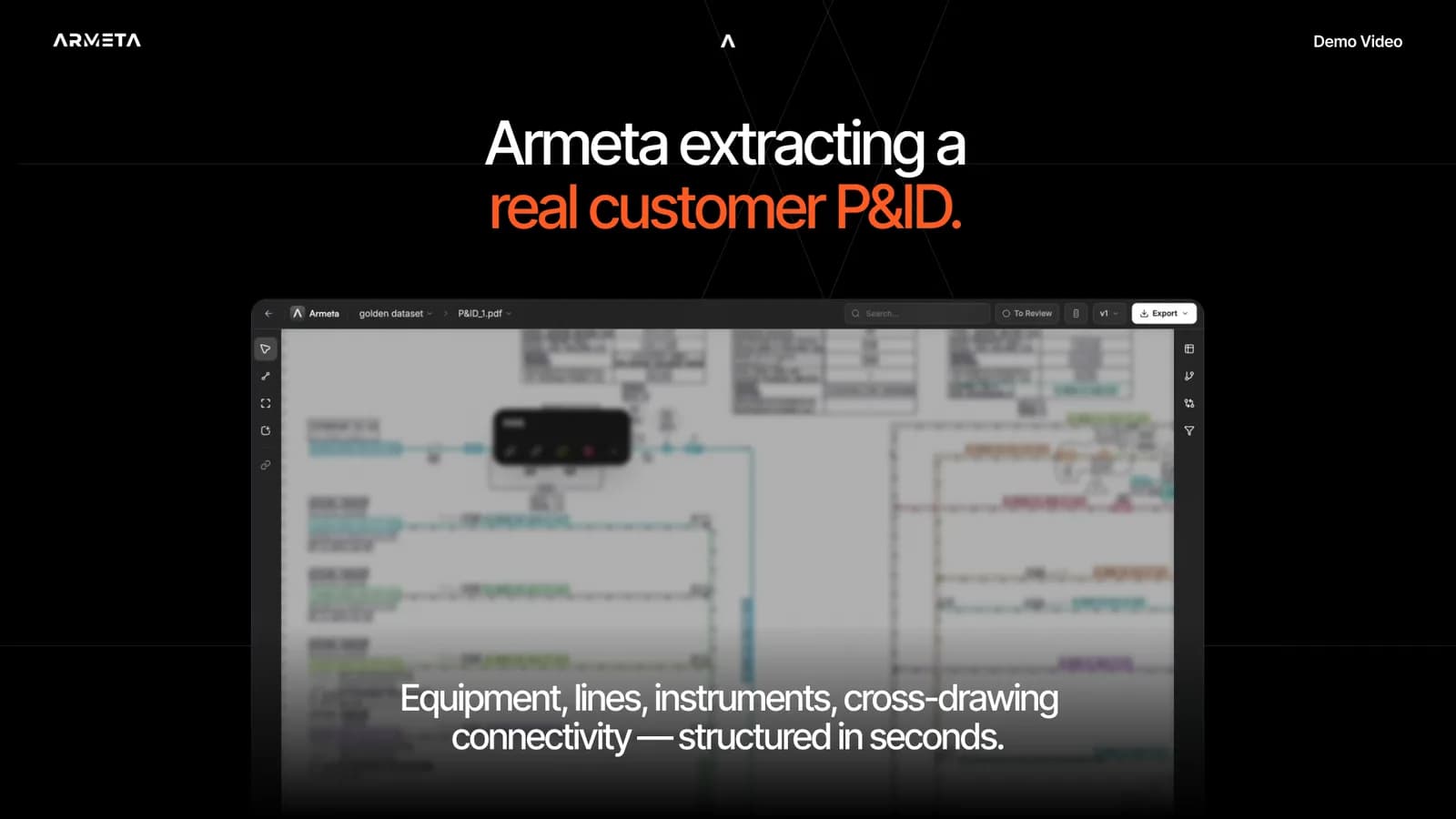 Armeta P&ID extraction demo